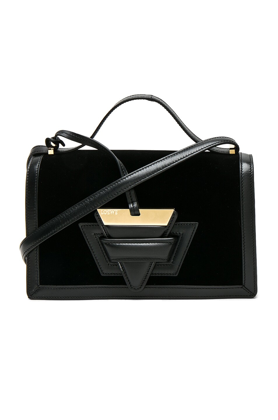 Image 1 of Loewe Velvet Barcelona Bag in Black