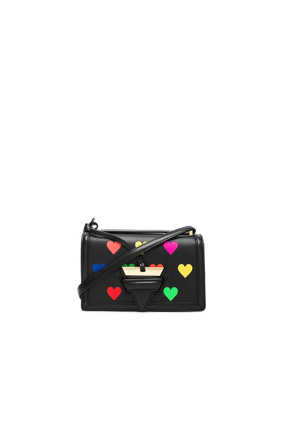 Image 1 of Loewe Small Barcelona Hearts Bag in Black & Multicolor