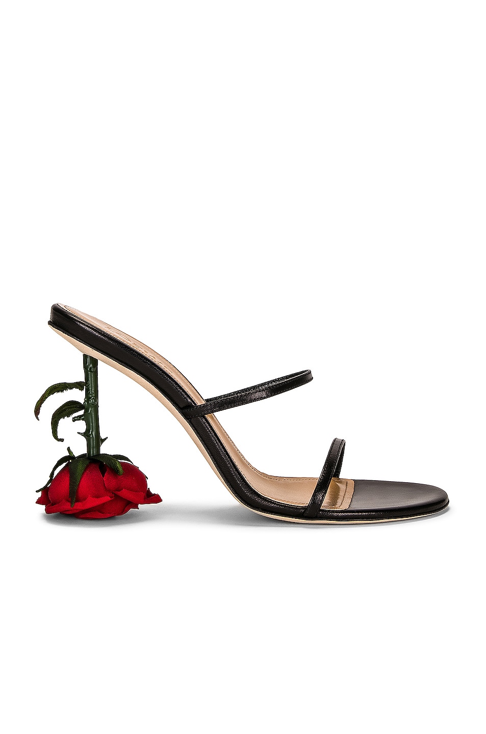 Image 1 of Loewe Rose Heel Sandal in Black
