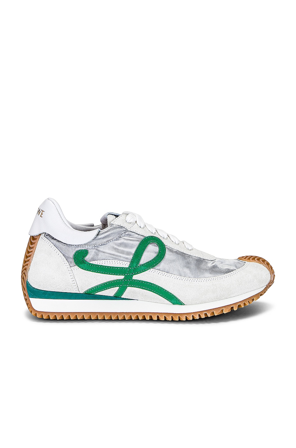 Image 1 of Loewe Flow Runner Sneaker in Silver, White, & Green