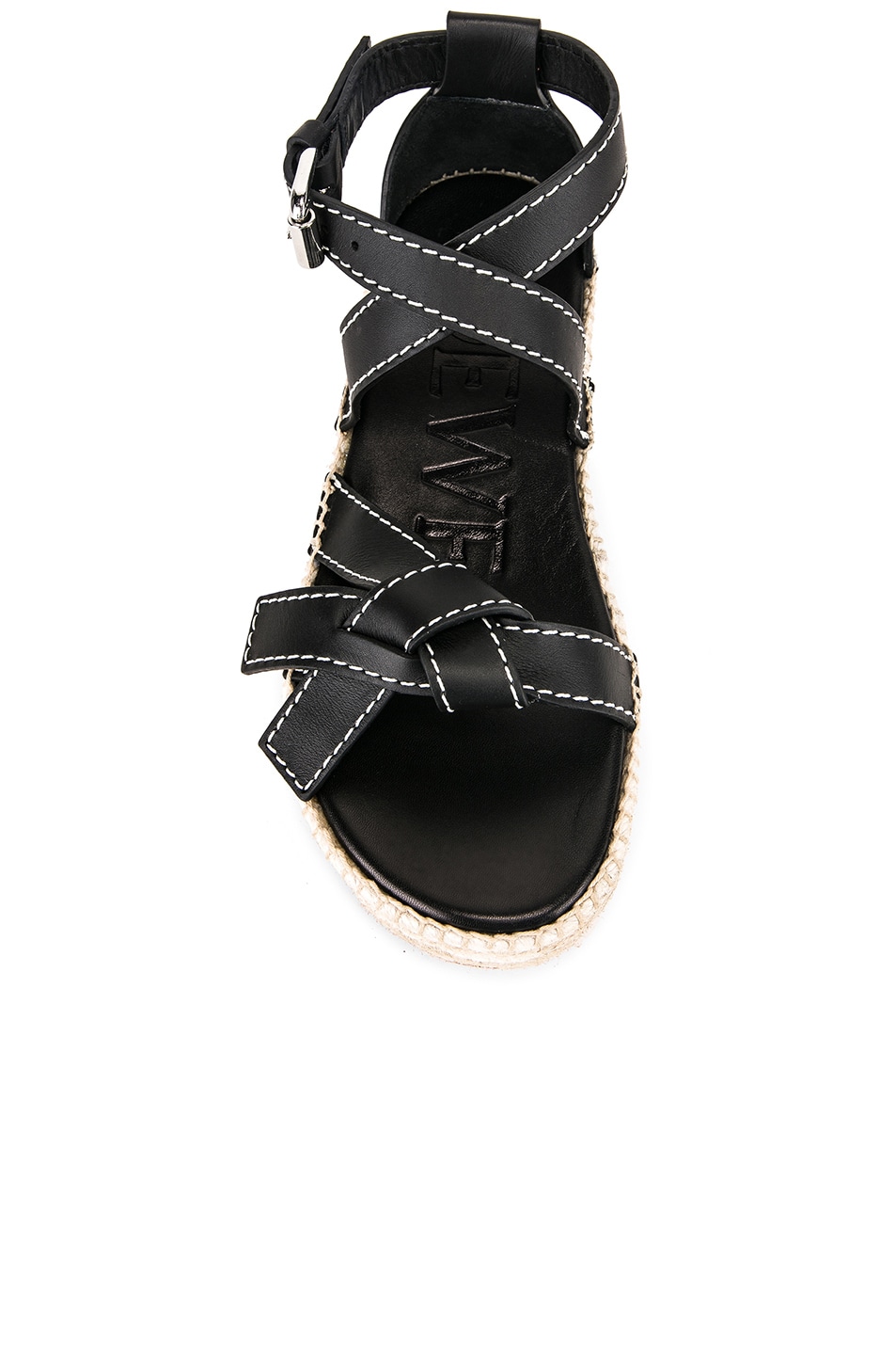 Loewe Gate Wedge Sandal in Black FWRD