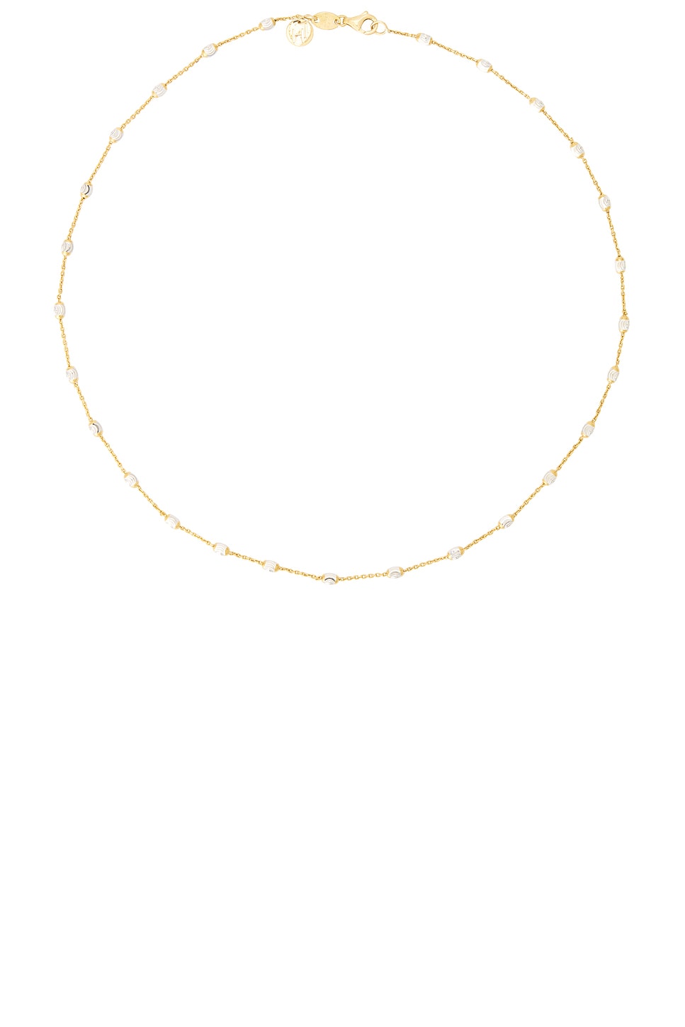 Logan Hollowell Mooncut Choker Necklace In Gold