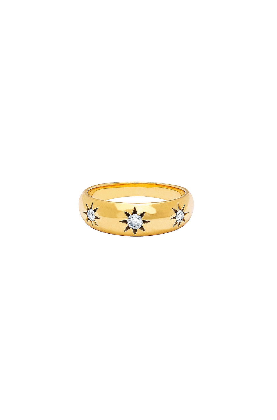 Image 1 of Logan Hollowell Star Set Rounded Ring in Gold