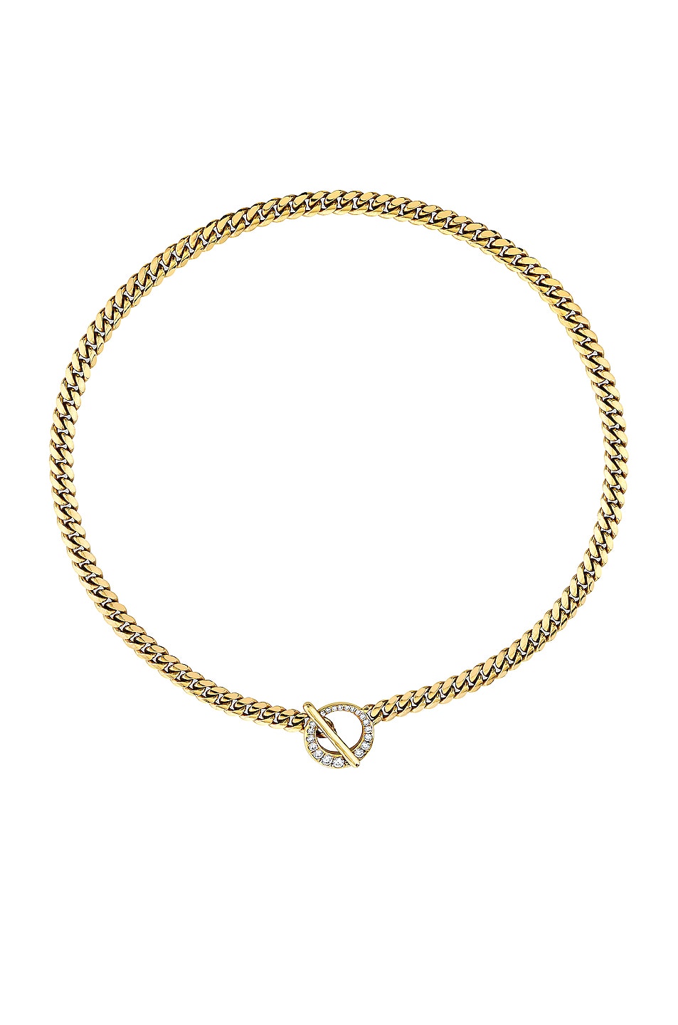 Image 1 of Logan Hollowell Queen Cuban Unity Toggle Choker in Yellow Gold