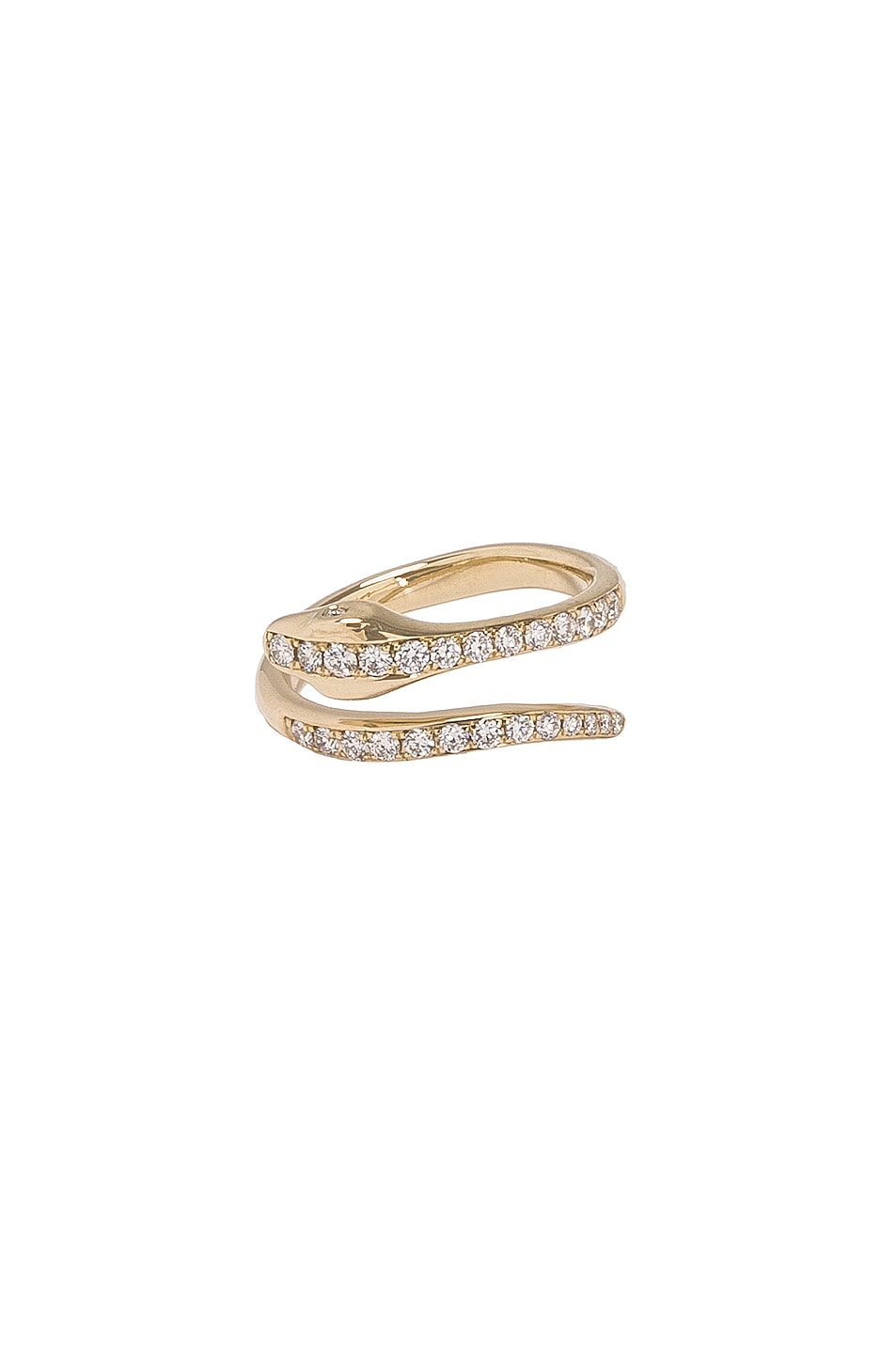 Image 1 of Logan Hollowell Kundalini Single Row Diamond Snake Coil Ring in Gold