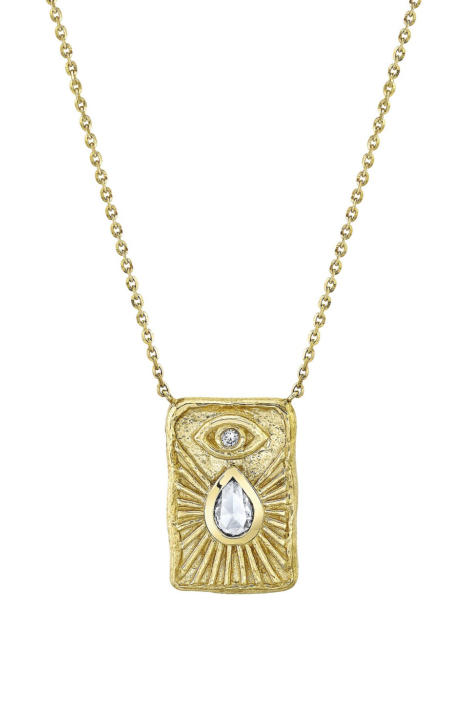 Image 1 of Logan Hollowell Angel Eye Shield Necklace in Gold