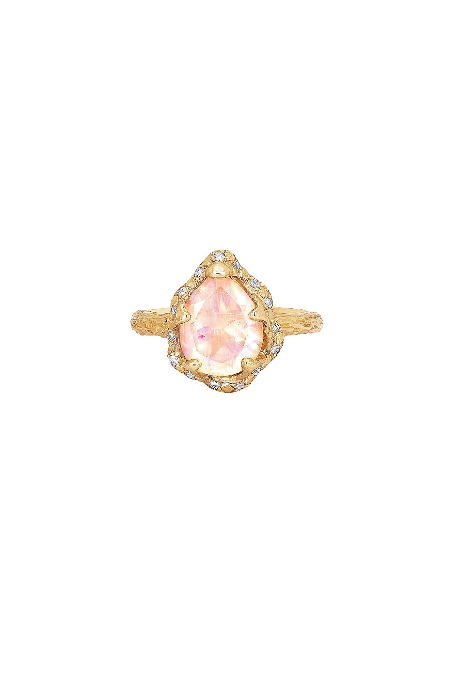 Image 1 of Logan Hollowell Baby Queen Water Drop Morganite Ring in Gold