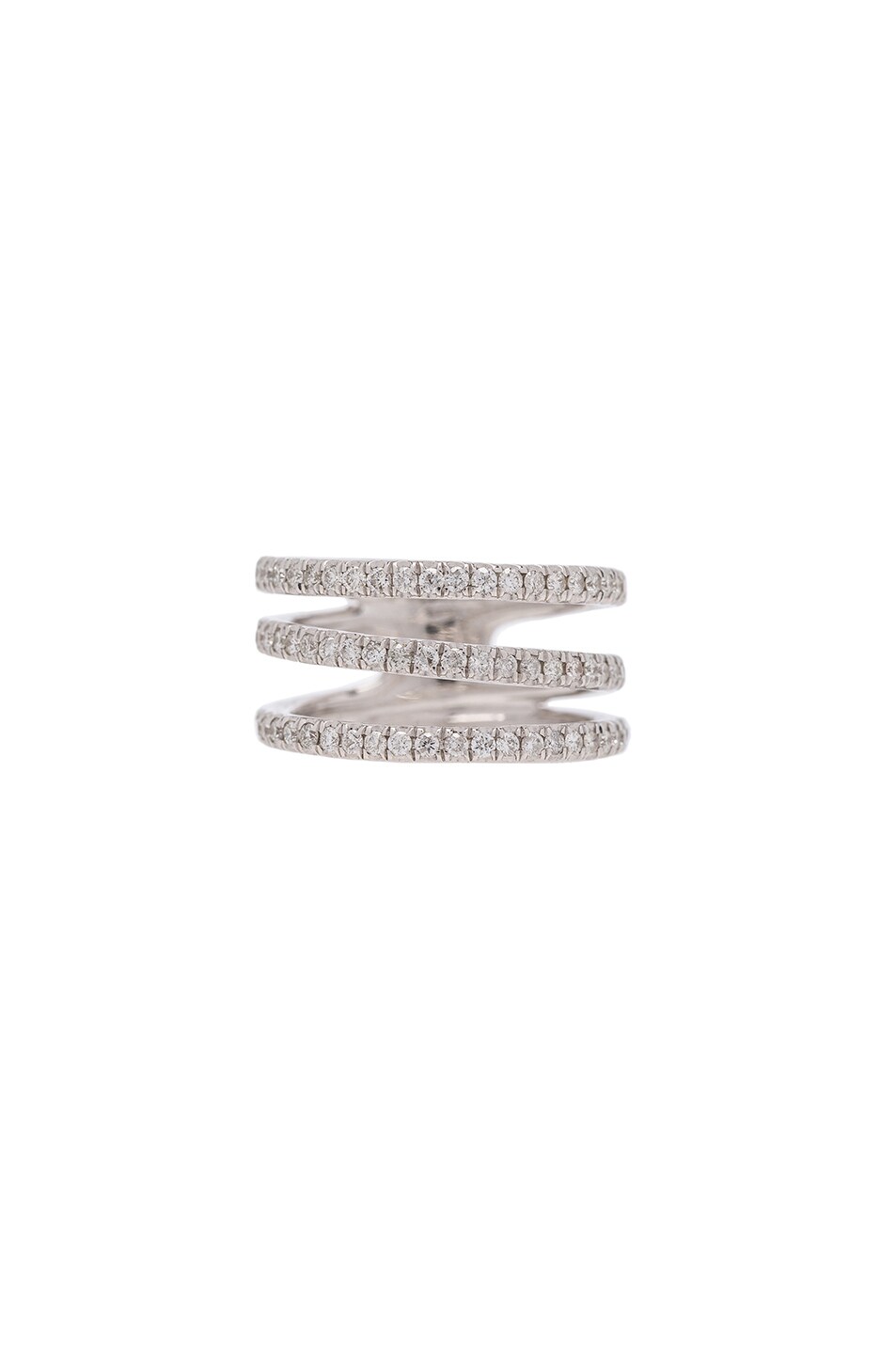 Image 1 of Loree Rodkin Triple Pave Band Ring in Silver
