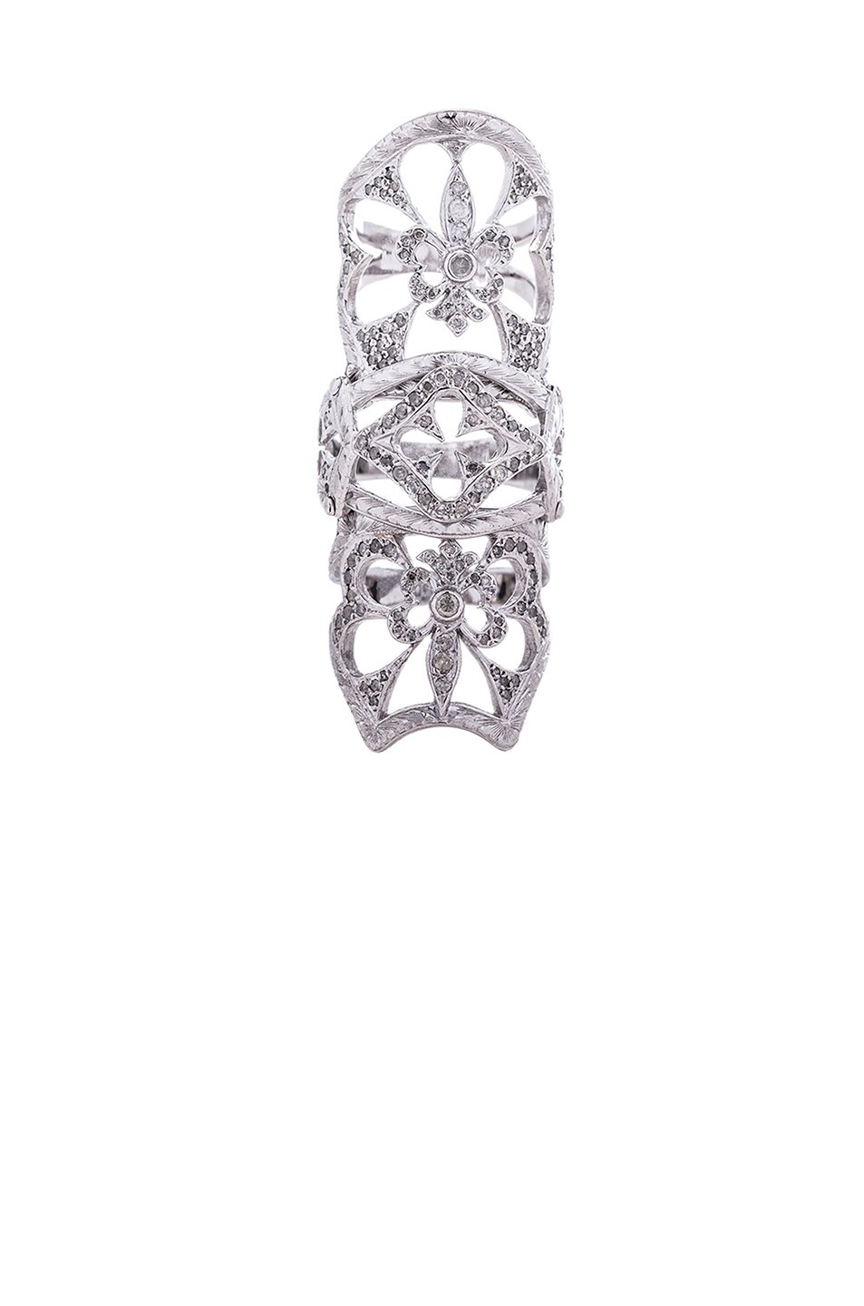 Image 1 of Loree Rodkin Double Royal Fleur-de-Lis Ring in Silver
