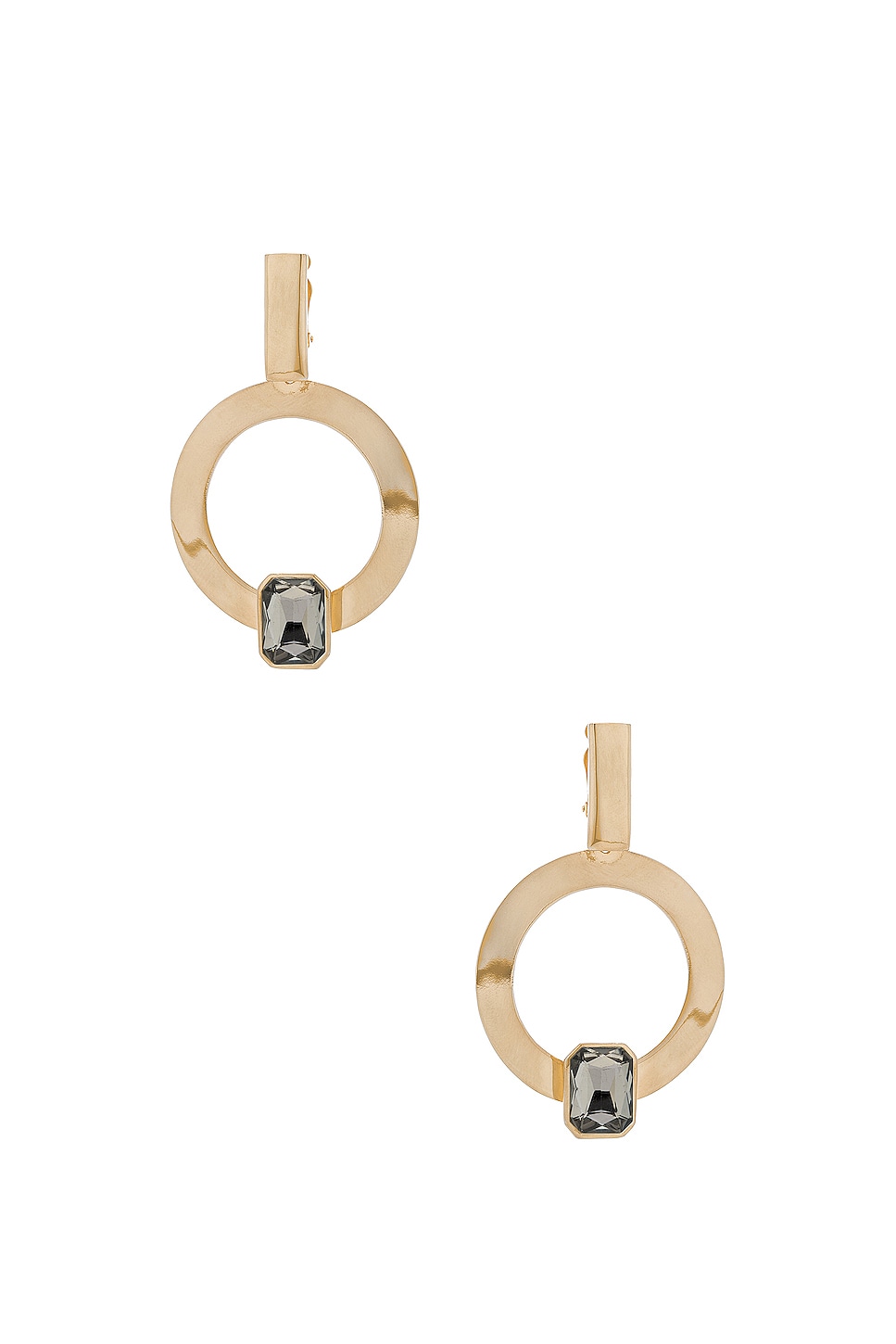 Image 1 of LPA for FWRD Hoop Earrings with Crystal in Gold Plated