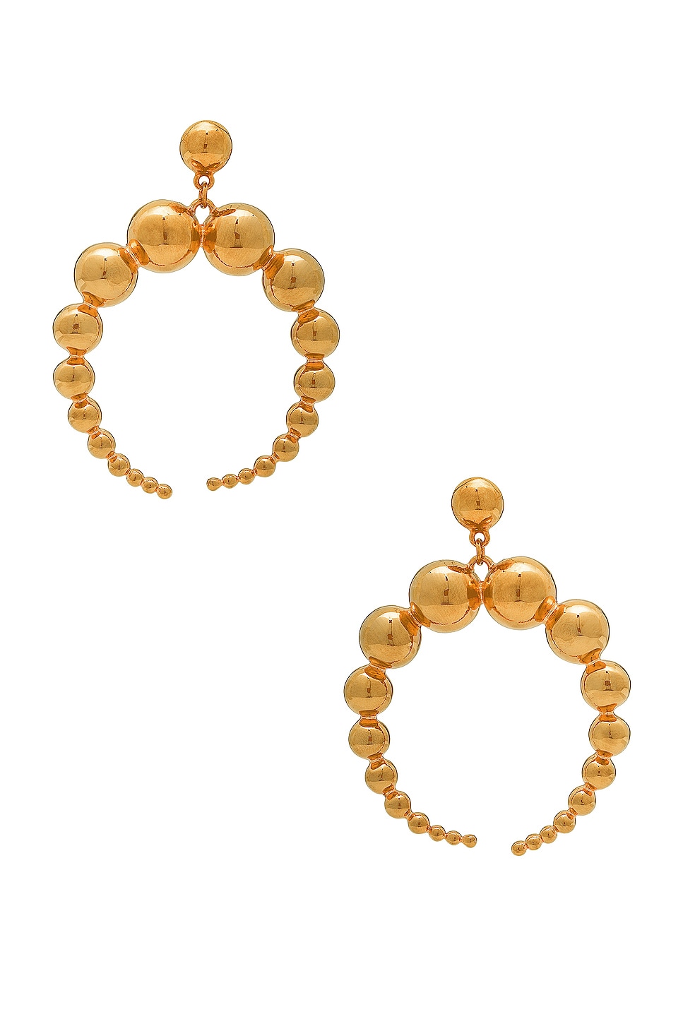 Image 1 of LPA for FWRD Crescent Sphere Earrings in Gold Plated