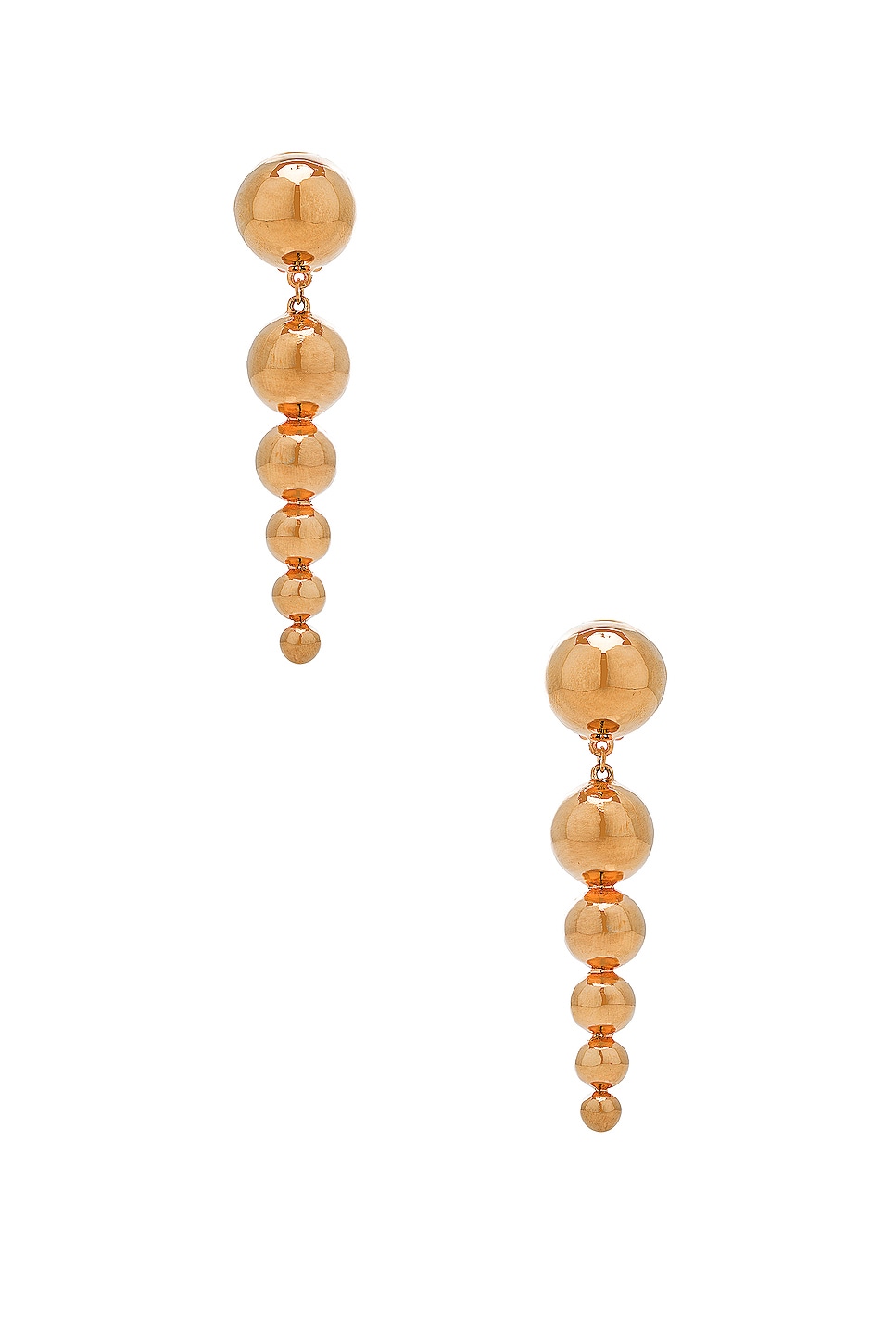 Image 1 of LPA for FWRD Drop Sphere Earrings in Gold Plated