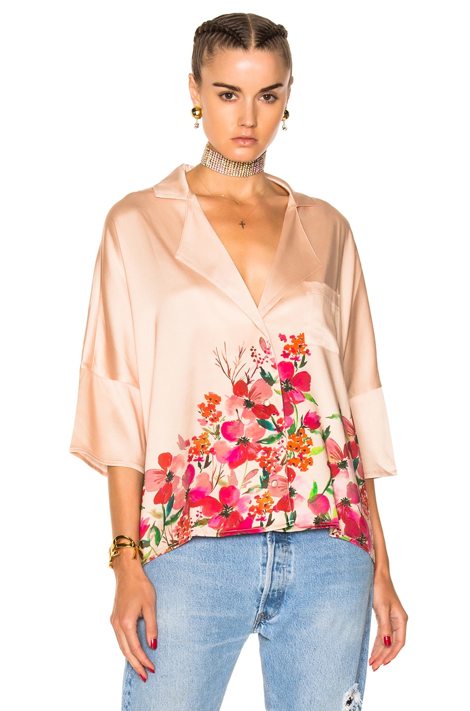 Image 1 of LPA Top 193 in Border Floral