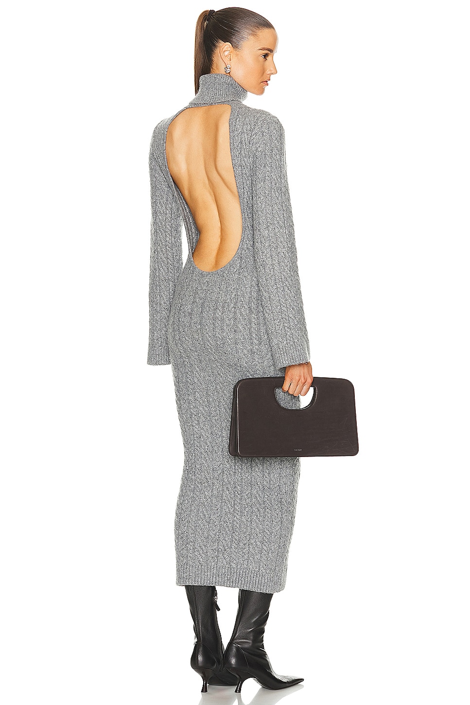 Image 1 of LPA Tori Cable Dress in Heather Grey