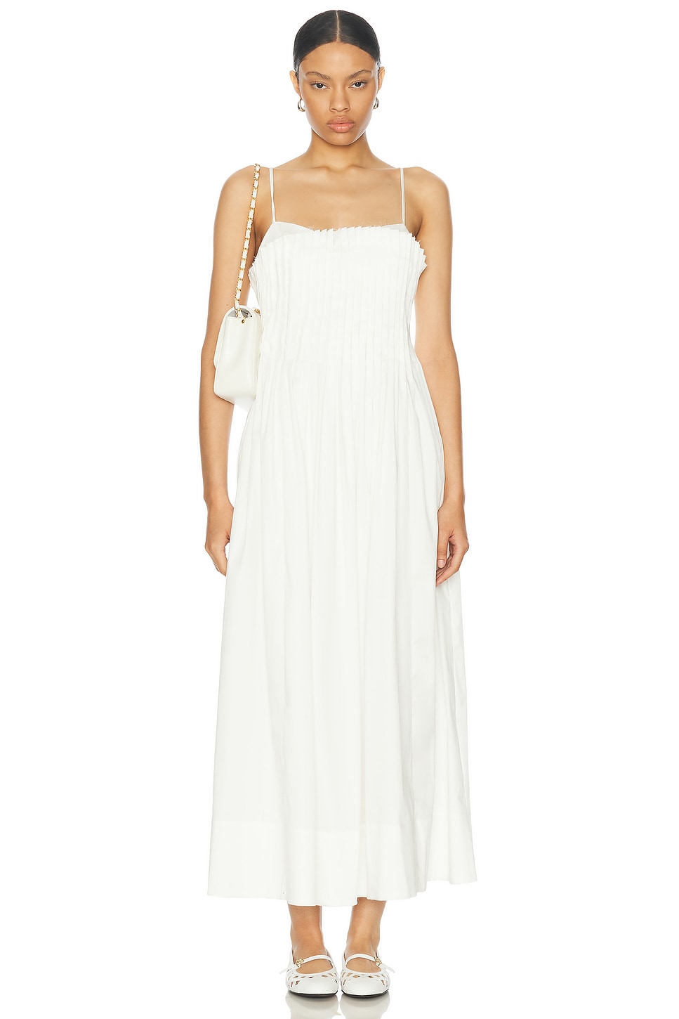 Annalie Midi Dress in White