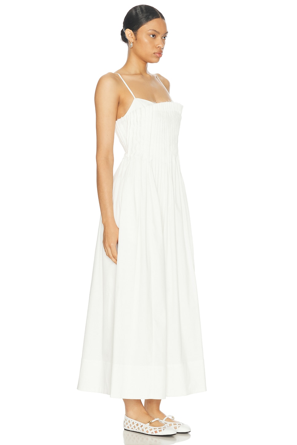 Shop Lpa Annalie Midi Dress In White