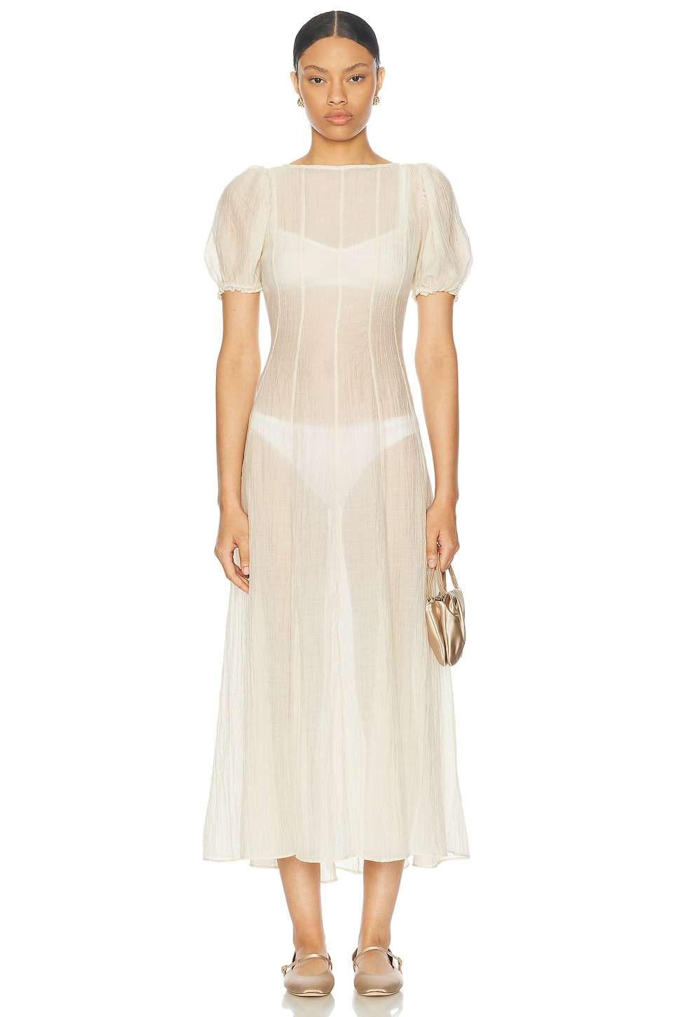 Image 1 of LPA Emory Midi Dress in Ivory