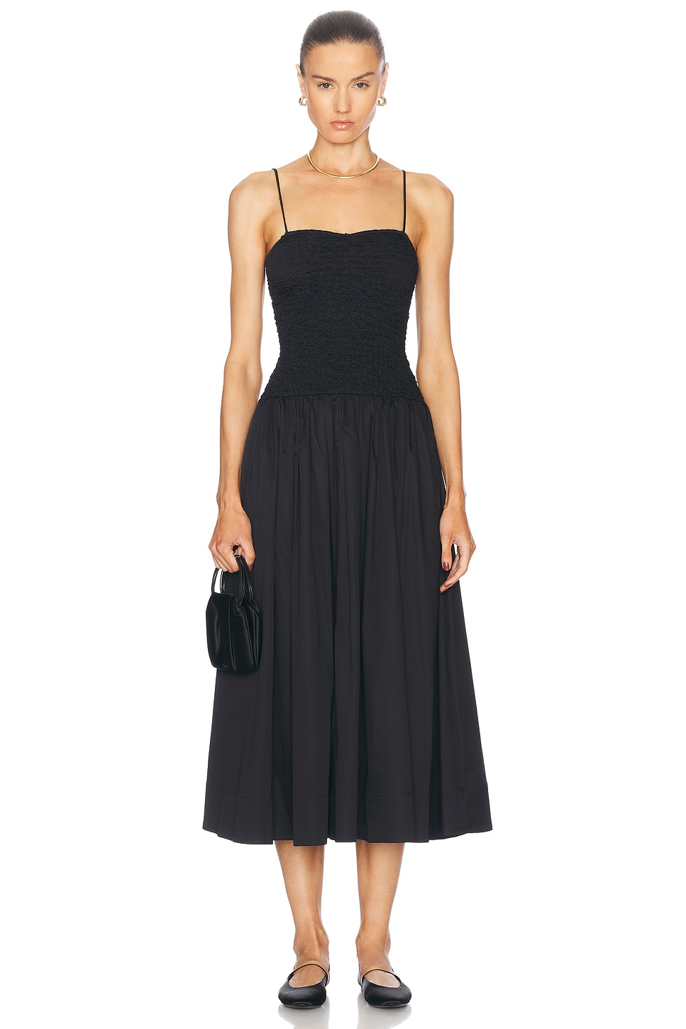 Shop Lpa Stacci Midi Dress In Black