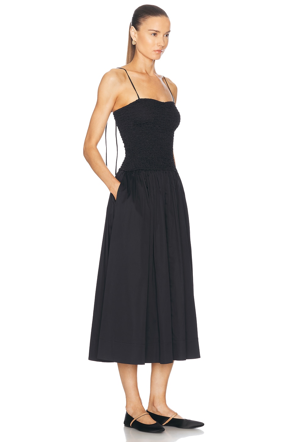 Shop Lpa Stacci Midi Dress In Black