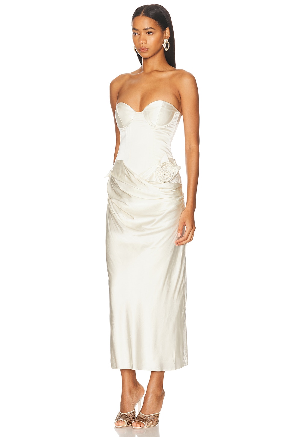 LPA Ilaria Corset Midi Dress