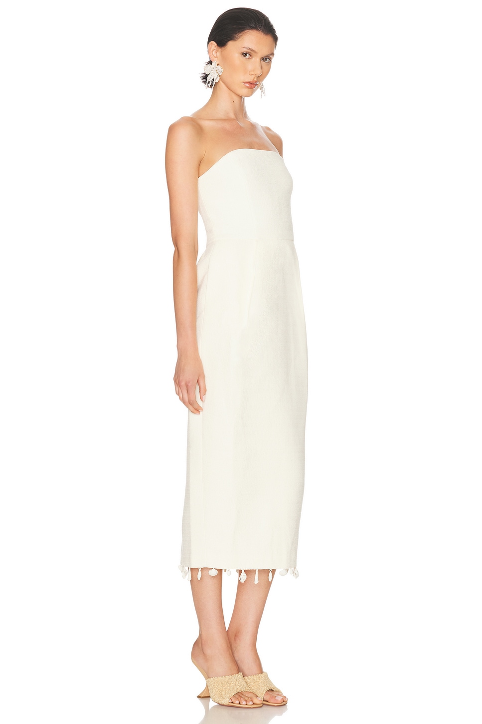 Image 2 of LPA Tessa Midi Dress in Cream