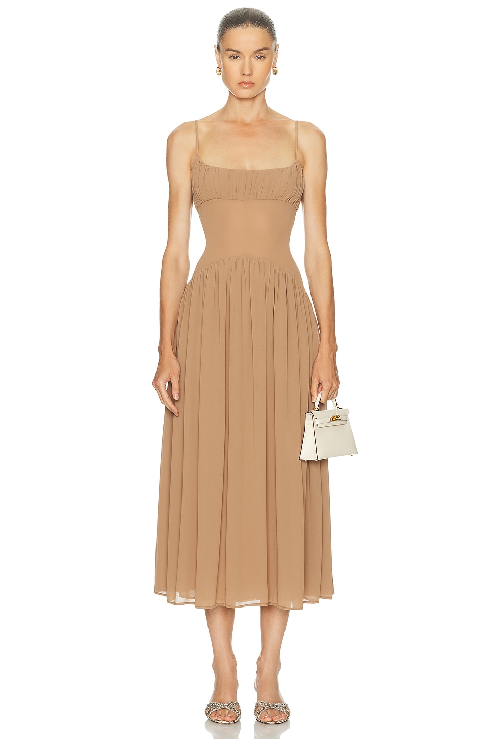 Image 1 of LPA Dawn Midi Dress in Mocha