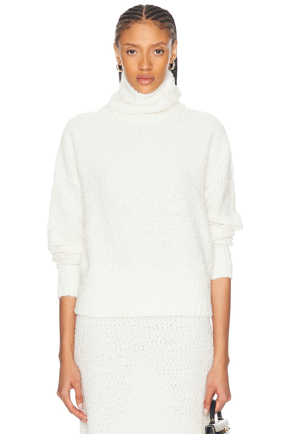 Evan Turtleneck Sweater in White