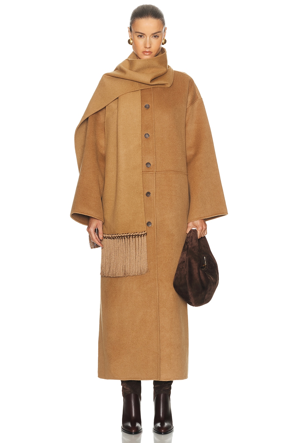 Image 1 of LPA Isabel Maxi Coat in Camel