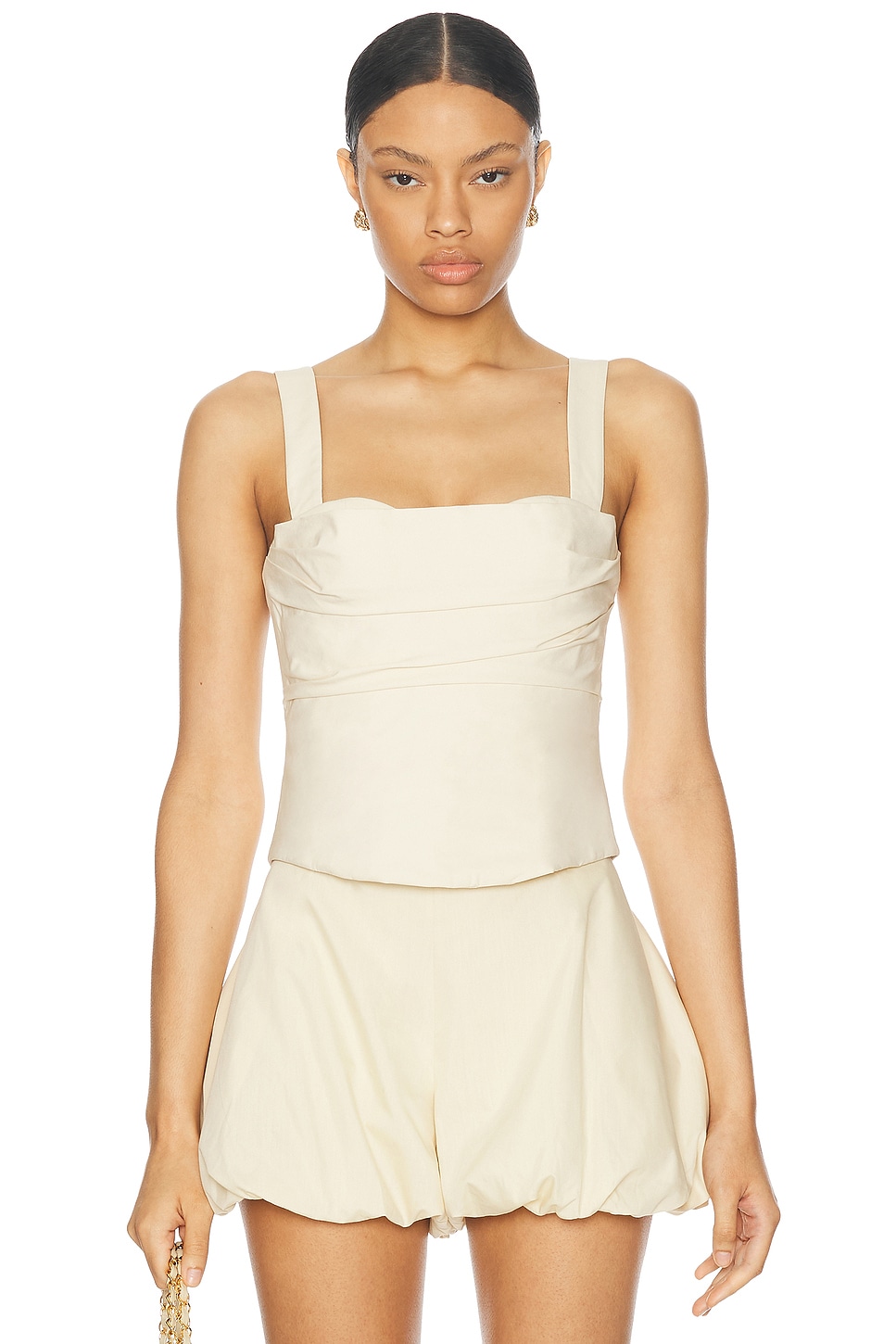 Shop Lpa Roselle Corset Top In Ivory