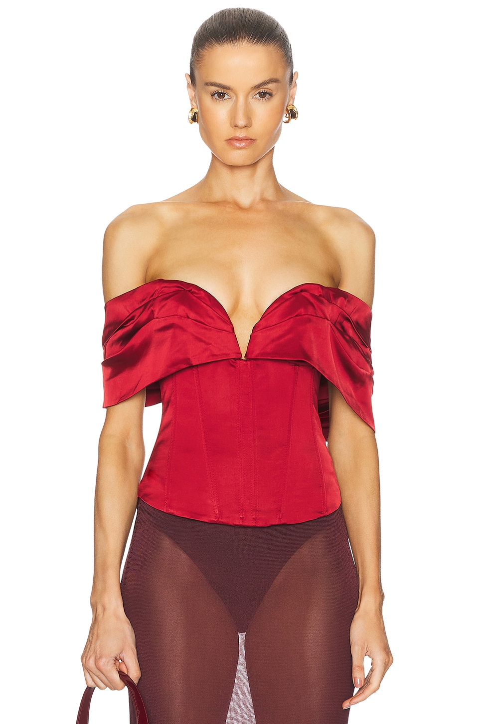 Ilaria Corset Top in Red