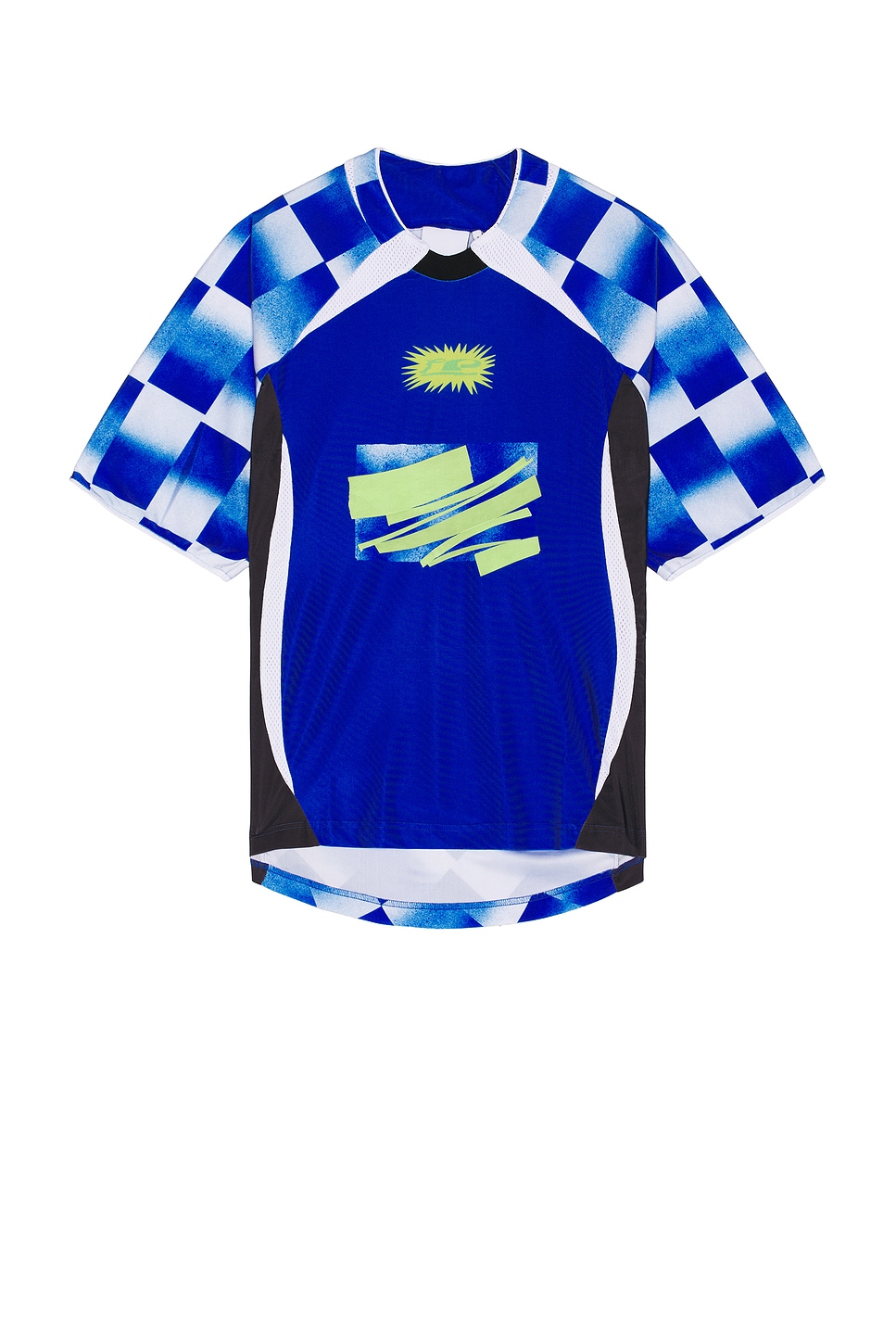 Torn Jersey in Multi in Blue