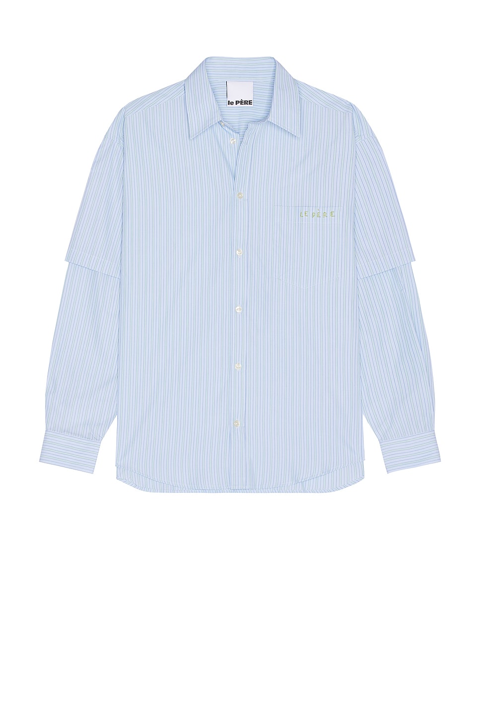 Le Pere Le Pre Double Sleeve Button Down