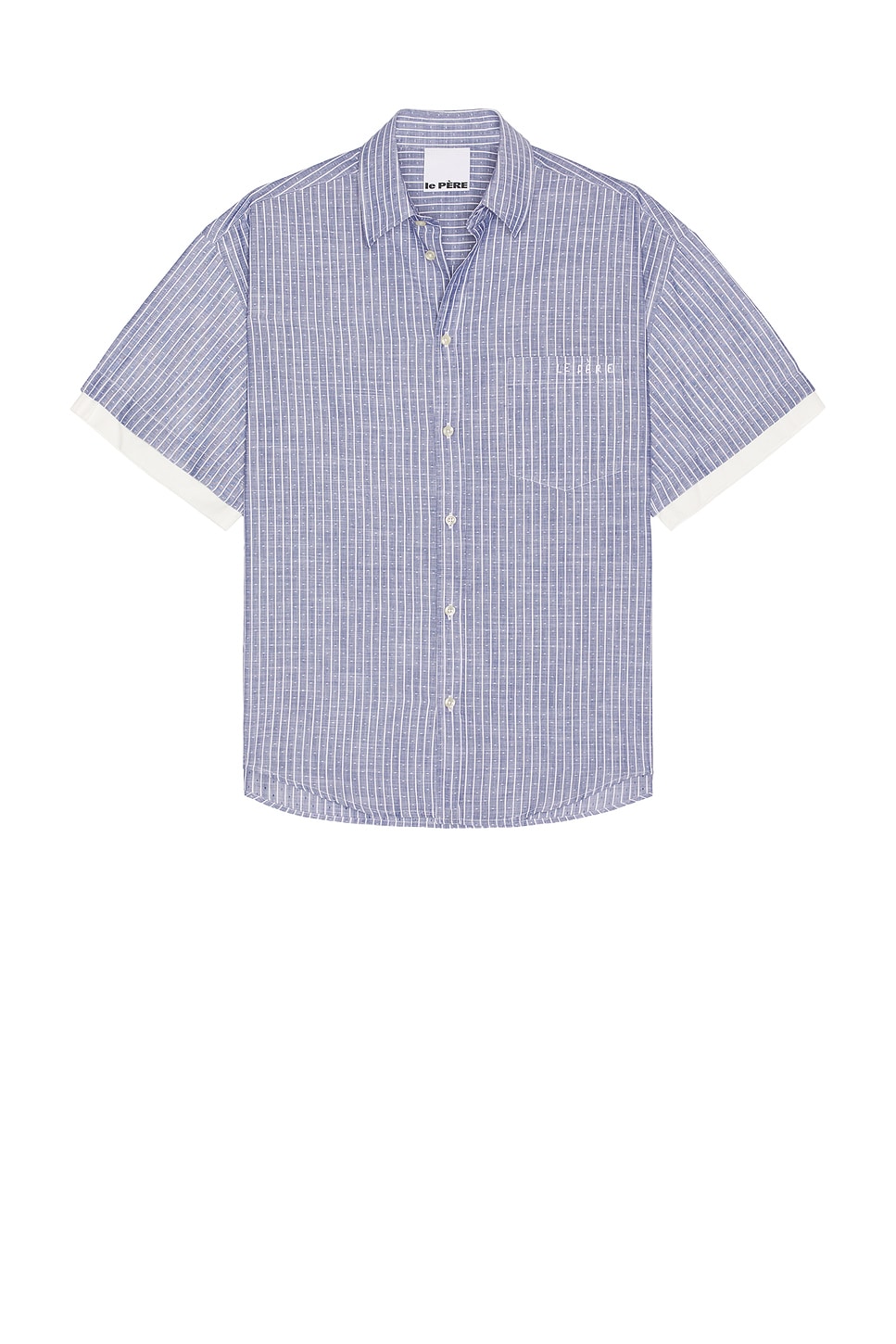 Le Pere Le Pre Double Short Sleeve Button Down