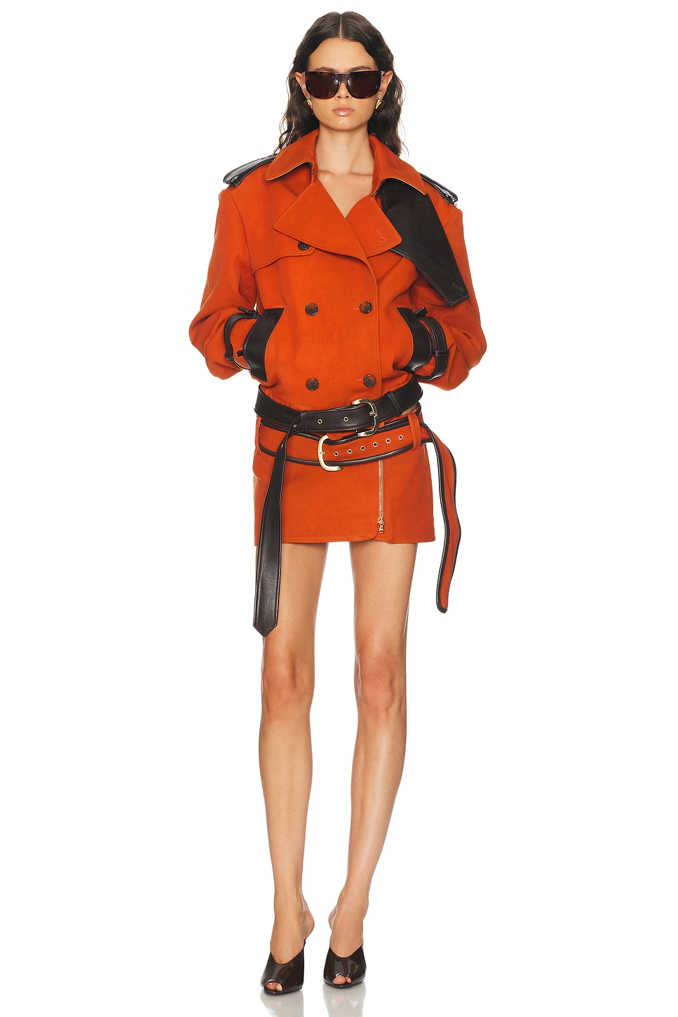 LaQuan Smith Double Breasted Cropped Coat | Thumbnail 8