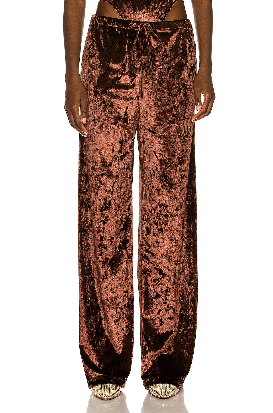Image 1 of LaQuan Smith Lounge Pant in Chocolate