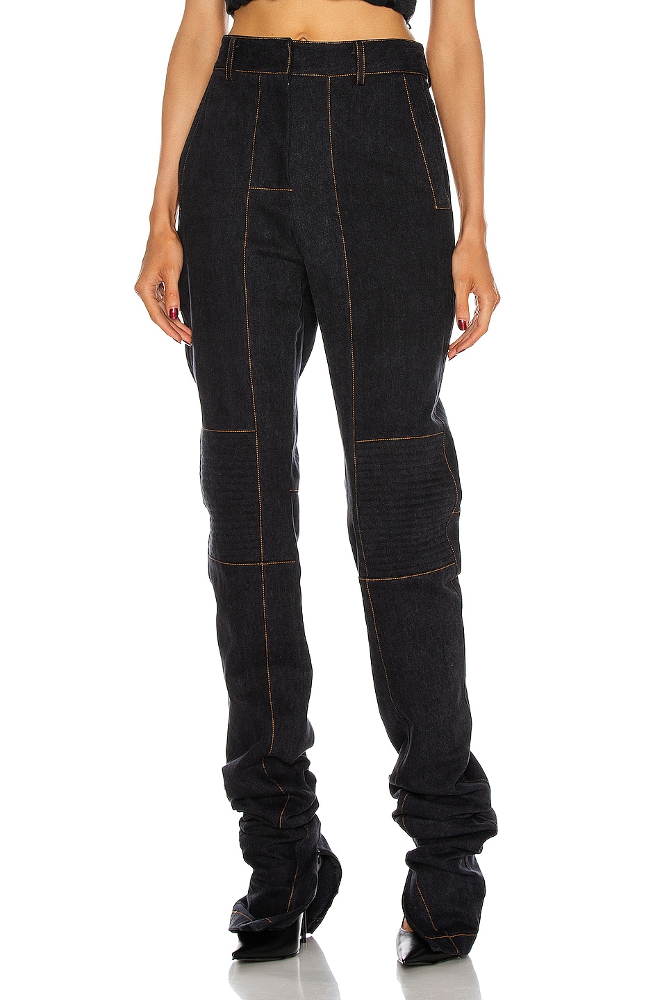 Image 1 of LaQuan Smith x Jordach Moto Pant in Black