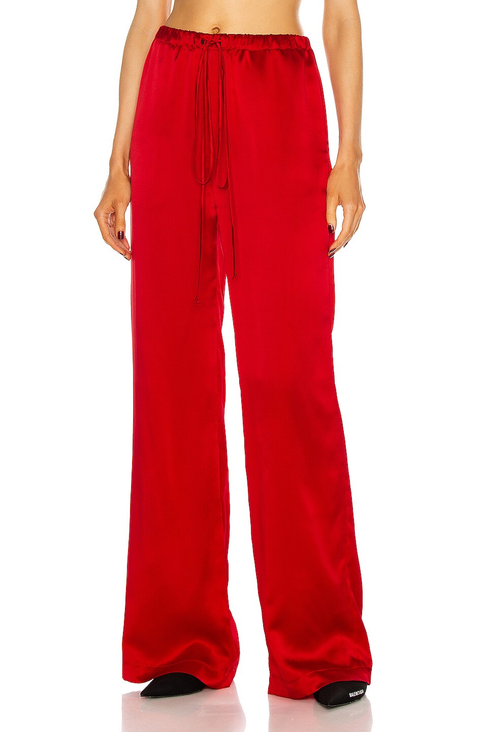 Image 1 of LaQuan Smith for FWRD Full Length Wide Leg Pant in Red