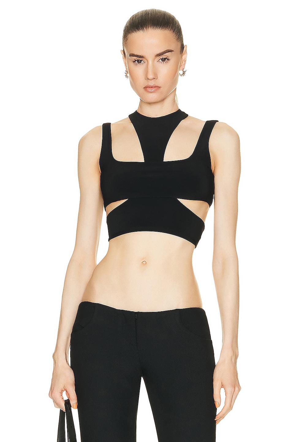 Image 1 of LaQuan Smith Cut Out Bralette in Black