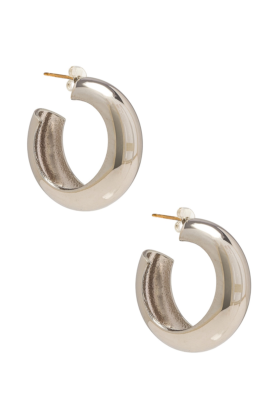 Image 1 of LAURA LOMBARDI Cusp Hoop Earrings in Silver