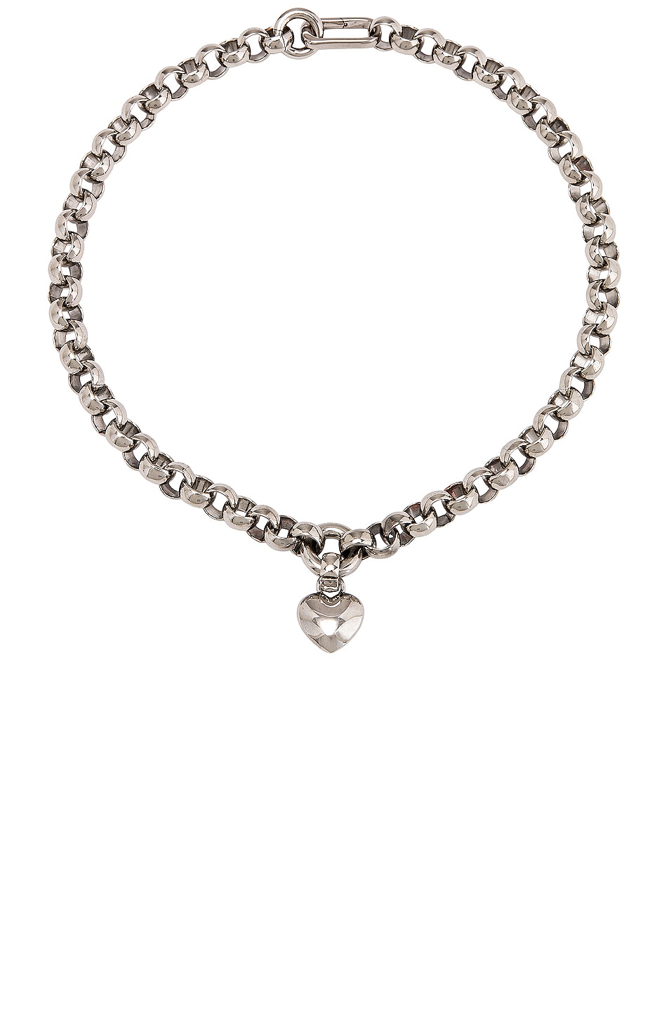 Amorina Pendant Necklace in Metallic Silver