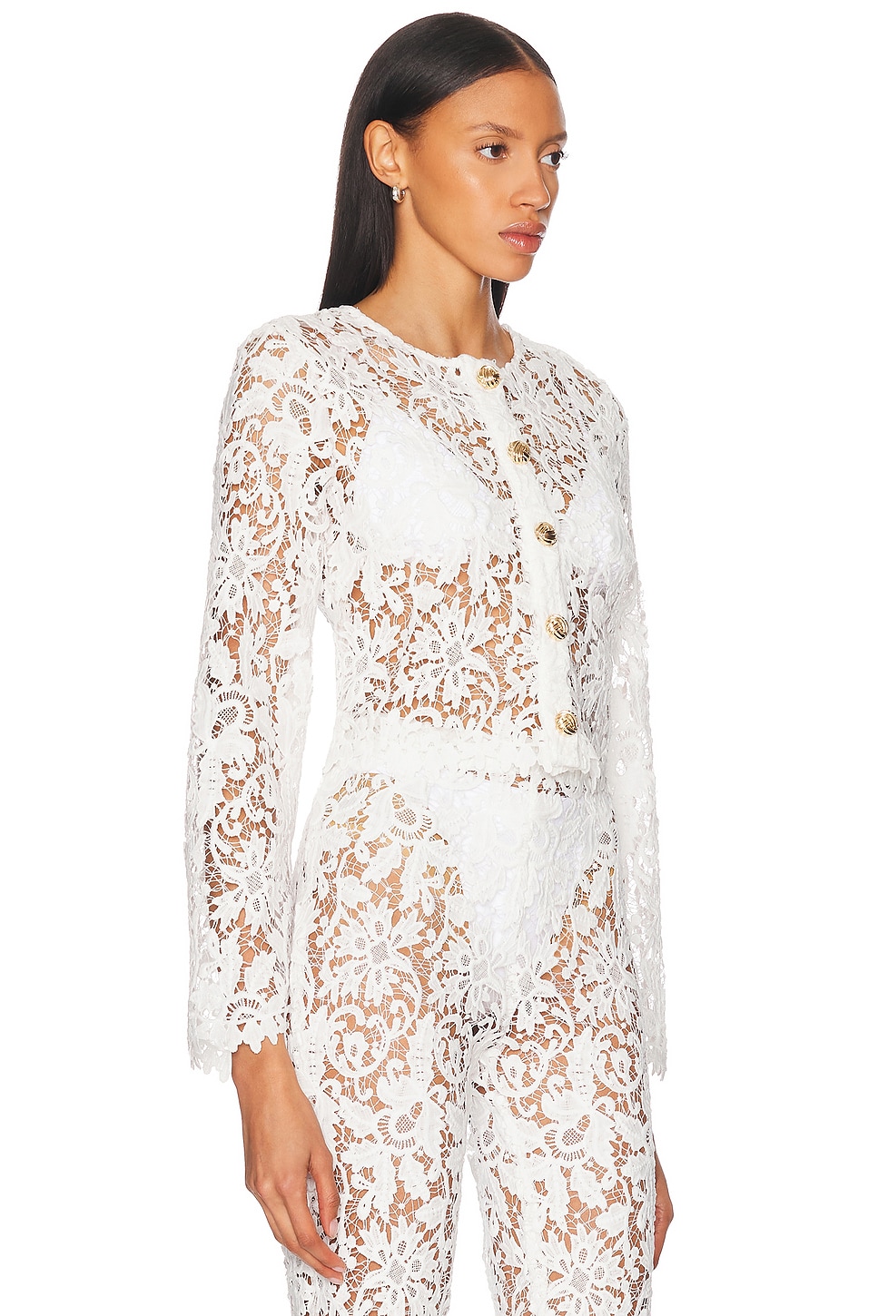 La Porte Coco Lace Button Shirt