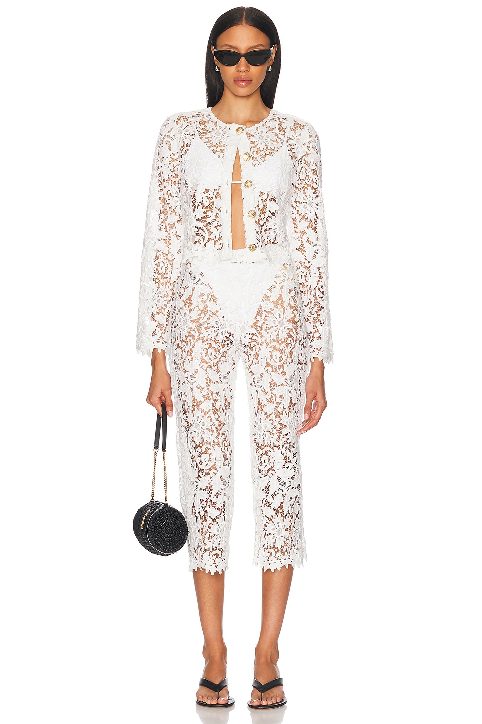 La Porte Coco Lace Button Shirt