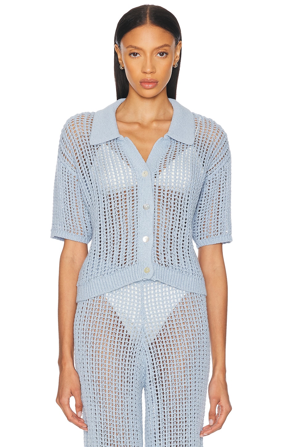 Shop La Porte Ophelia Windowpane Knit Top