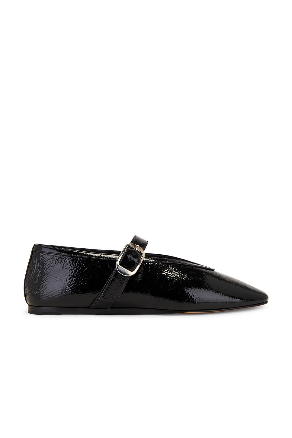 LE MONDE BÉRYL Stella Patent Leather Slipper in Black