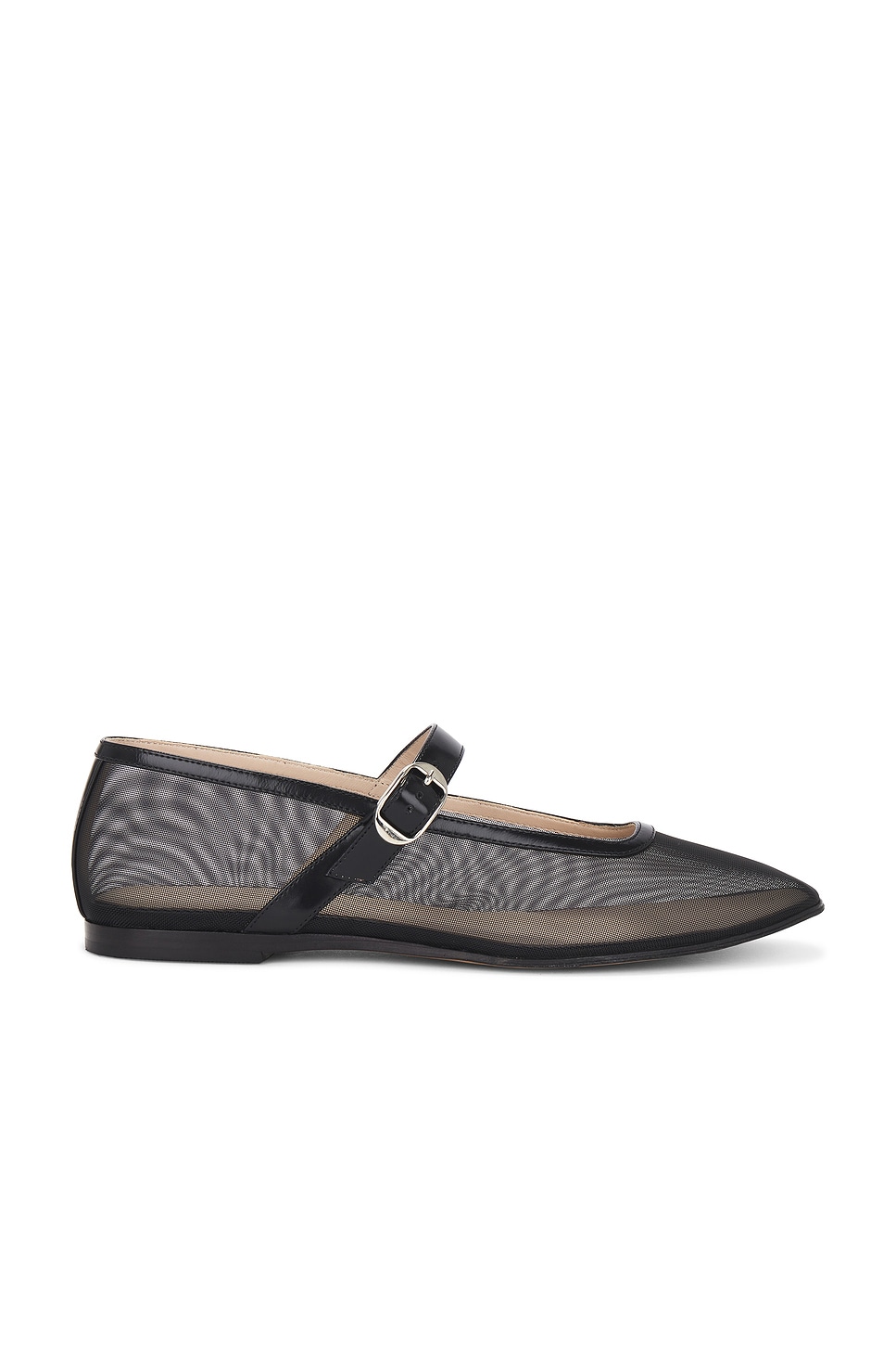 Shop Le Monde Bryl Mary Jane Mesh Flat In Black