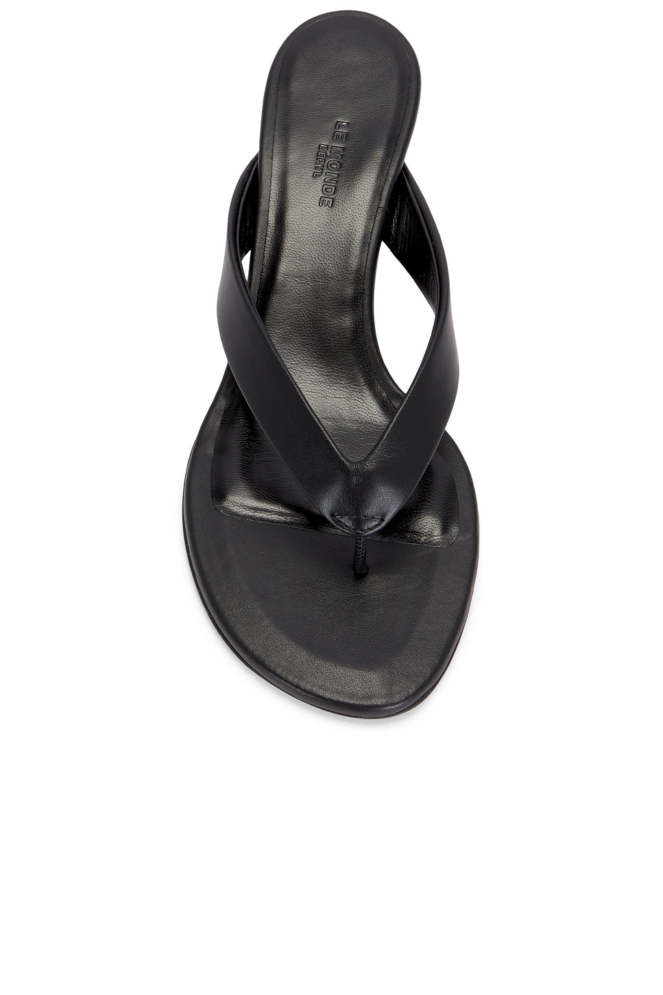 Image 4 of LE MONDE BÉRYL Micro Wedge Thong Sandal in Black