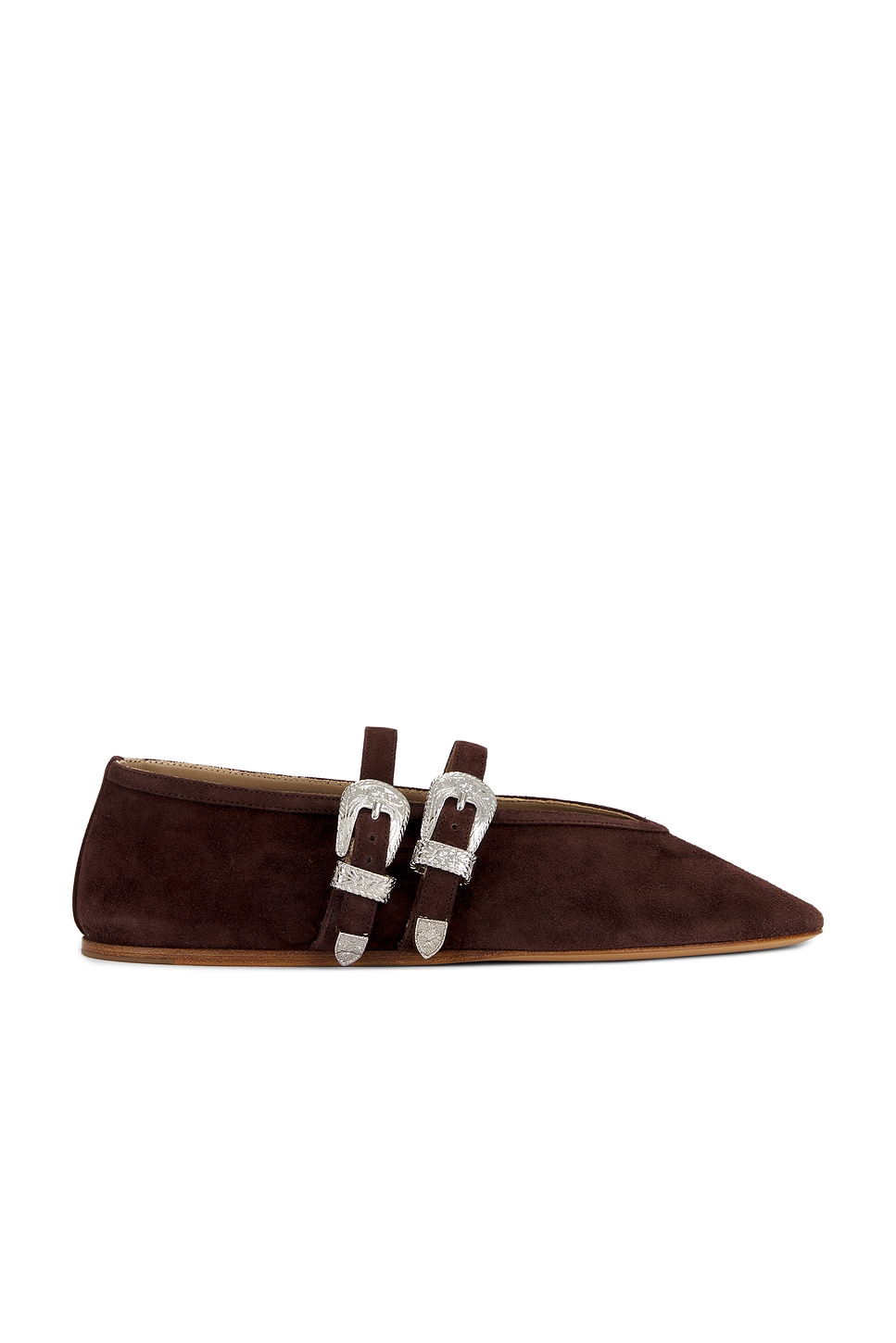 Image 1 of LE MONDE BÉRYL Ballet Claudia Slipper in Chocolate