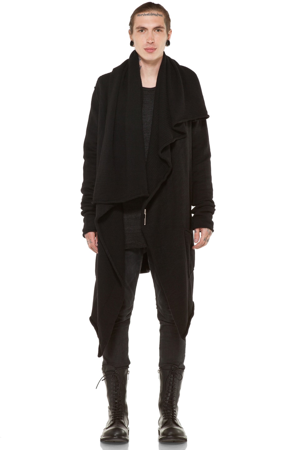 Lars Andersson Blanket Coat in Black | FWRD
