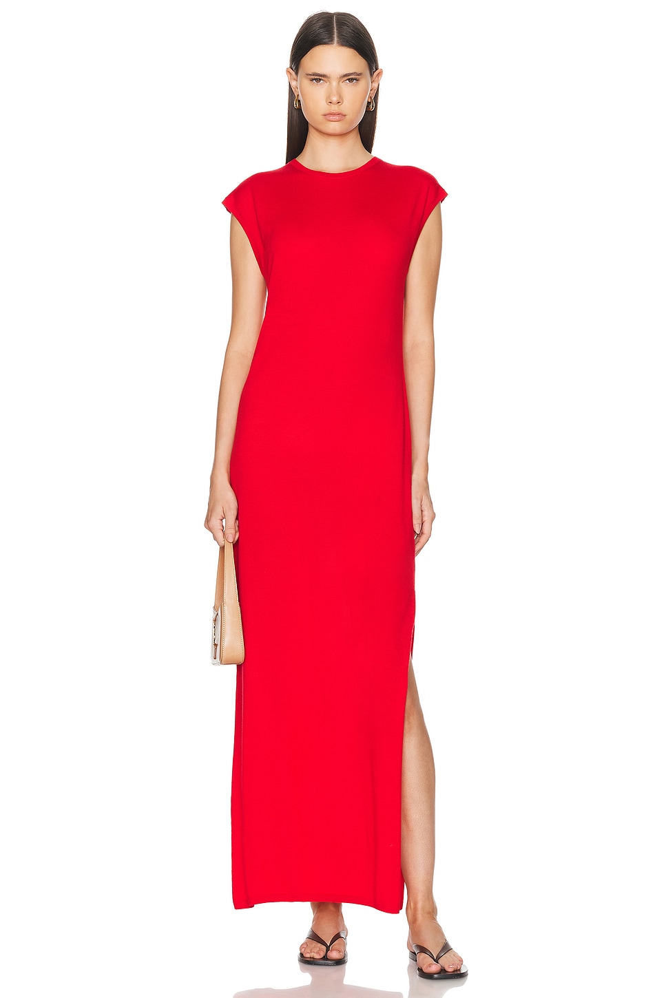 Image 1 of LESET James Maxi Dress in Lipstick