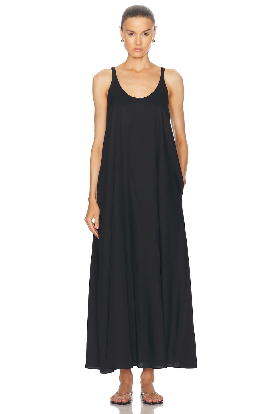 Image 1 of LESET Yoko Maxi Tank Dress in Black